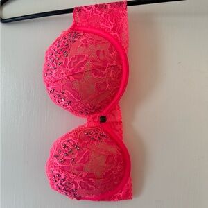 Victoria's Secret Neon Pink Lace Bra